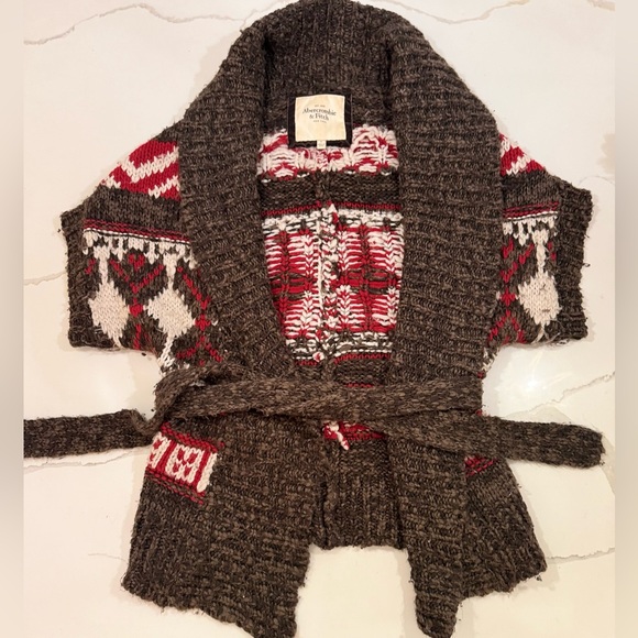 Abercrombie and Fitch Knitted Big Wrap Sweater Small - Picture 1 of 5